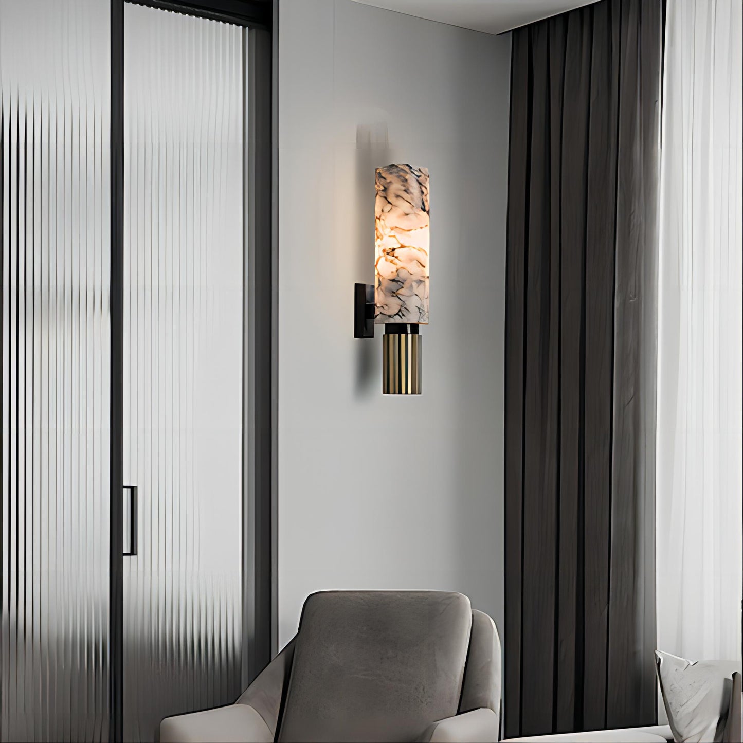 Torch Alabaster Wall Lamp