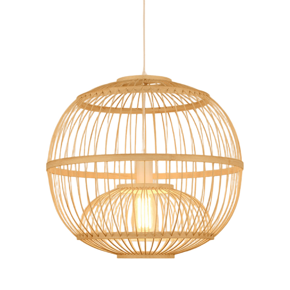Bamboo Rattan Lantern Chandelier